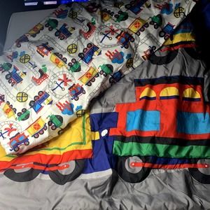 Everything Kids Train Quilt 38 x 56In.